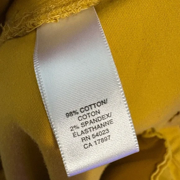 Banana Republic Heritage size 32, mustard yellow skinny jeans with ankle zippers - Picture 7 of 7